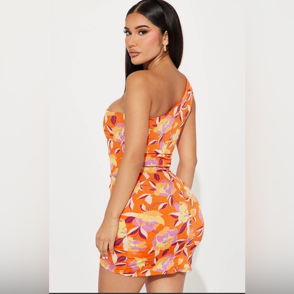 Fashion Nova Peaceful Resort Slinky Mini Dress - Orange - Picture 2 of 7